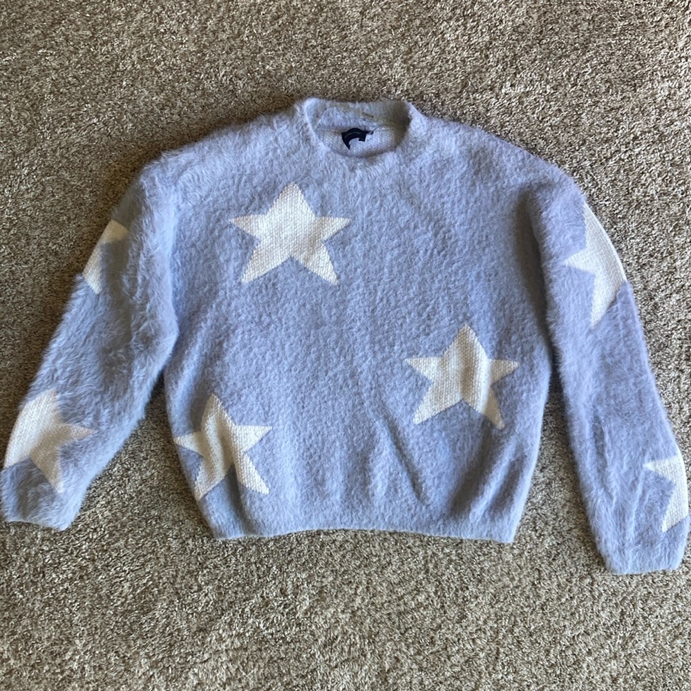 Cliche blue and white star sweater